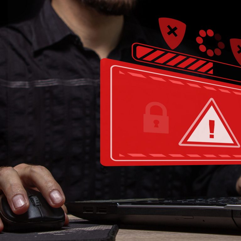 Computer,System,Hack,Warning.,The,Concept,Of,A,Cyber,Attack